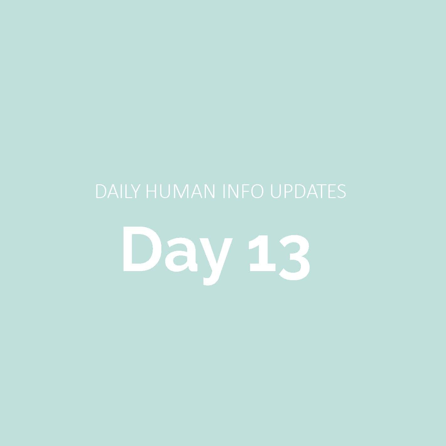 Daily Human Info Updates (Day 13)